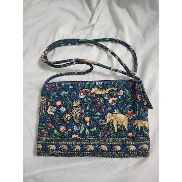 Vera Bradley Handbags - Vera Bradley Crossbody Bag Blue Green Animal Print